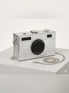📸 🪩 Camera Crossbody Bag | Silver Y2K Statement